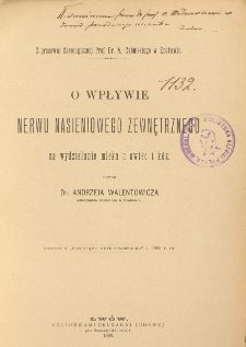 O wpływie nerwu nasieniowego zewnętrznego na wydzielanie mleka u owiec i k&oacute;z