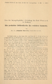Ein gestielter Drüsenkrebs des weichen Gaumens
