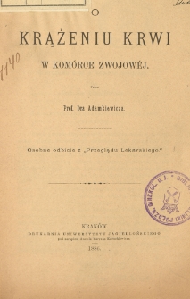 O krążeniu krwi w komórce zwojowéj