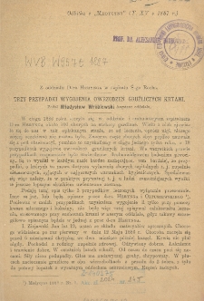 Trzy przypadki wygojenia owrzodzeń gruźliczych krtani